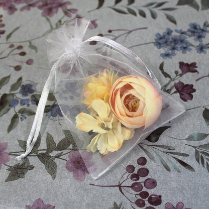 Květy do vlasů žluto-růžová