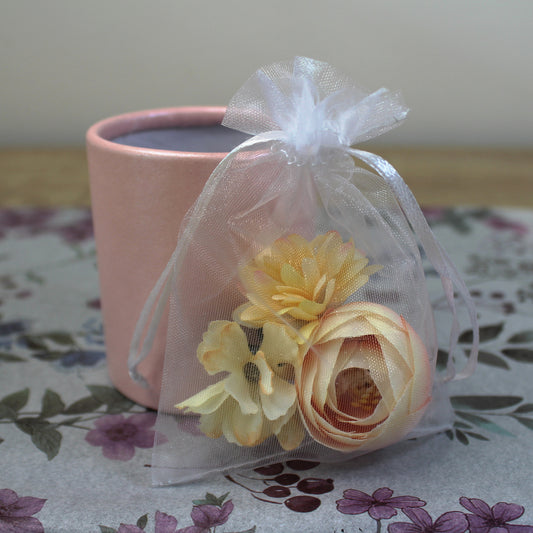 Květy do vlasů žluto-růžová