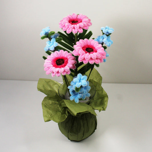 Gerberová kytice růžová